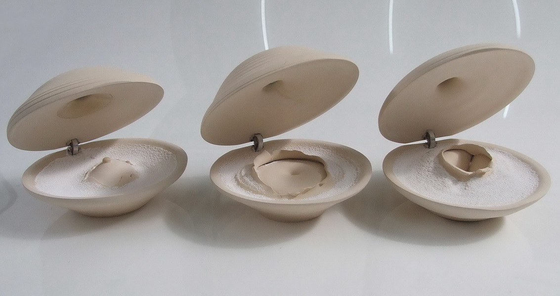 4.Powder tractate, Interior Accesoires, 2011 casted porcelain, applied ceramic sculpture, Inside OUT, Austria
